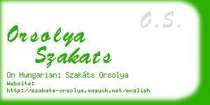 orsolya szakats business card